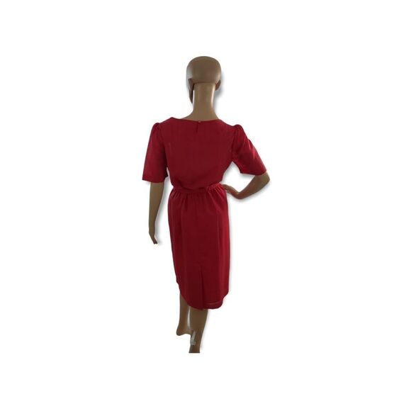MANSDAR  WOMEN'S  Vintage  Red  Summer Party Retro  Dress . SIZE L - Picture 5 of 12